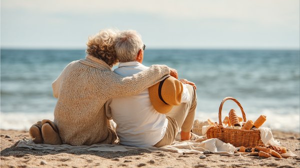 Couple enjoying the beach